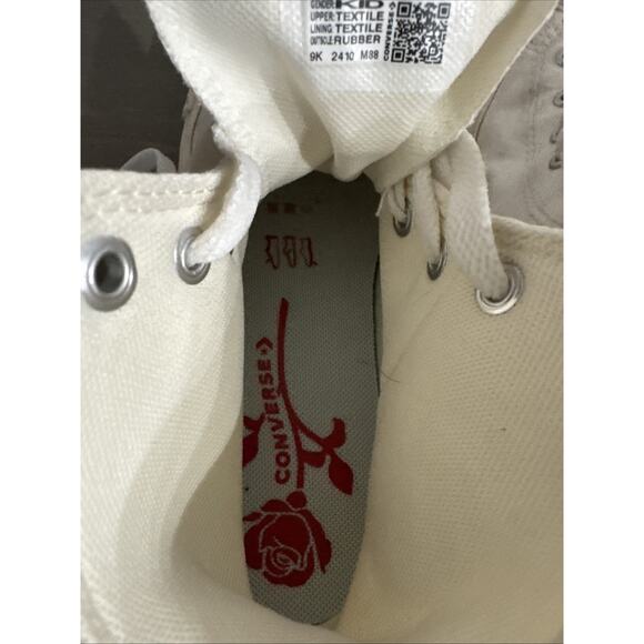 Kids Converse Chuck Taylor All Star Life High Top Sneaker Hearts Size 3.5 - Picture 10 of 15